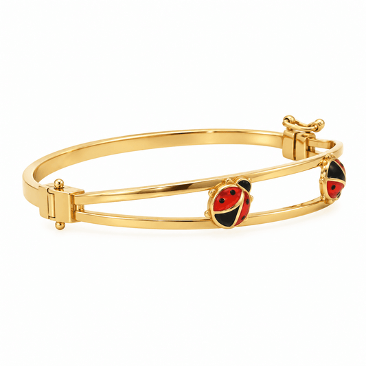 Ladybug Bangle Bracelet