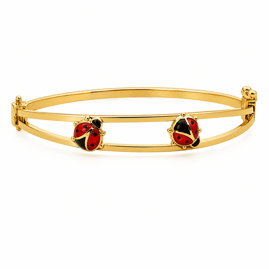 Ladybug Bangle Bracelet