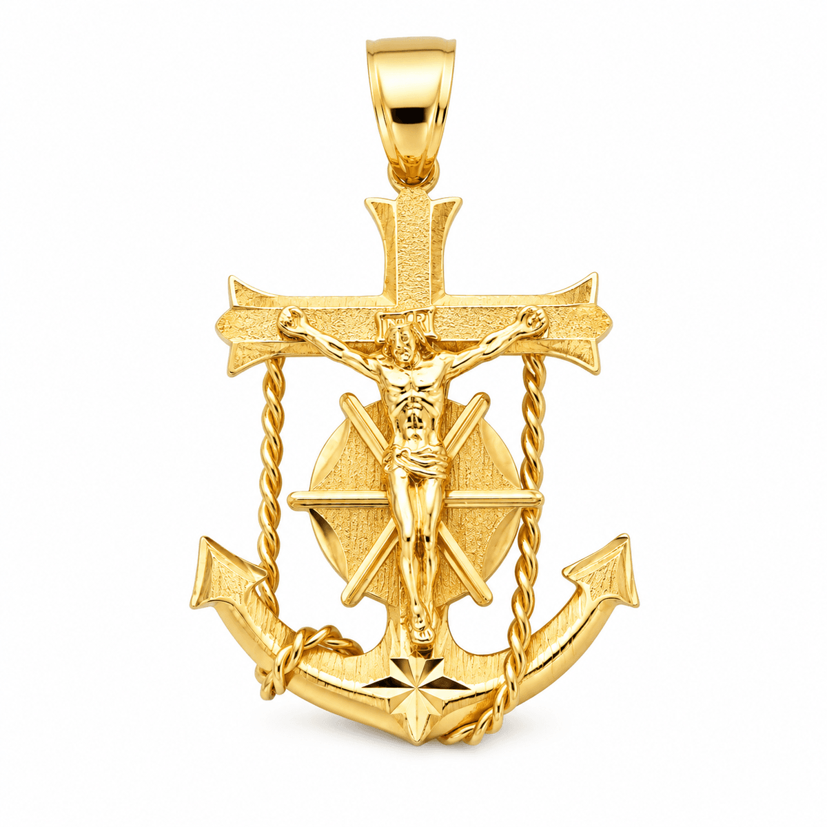 Marine Anchor Cross Pendant