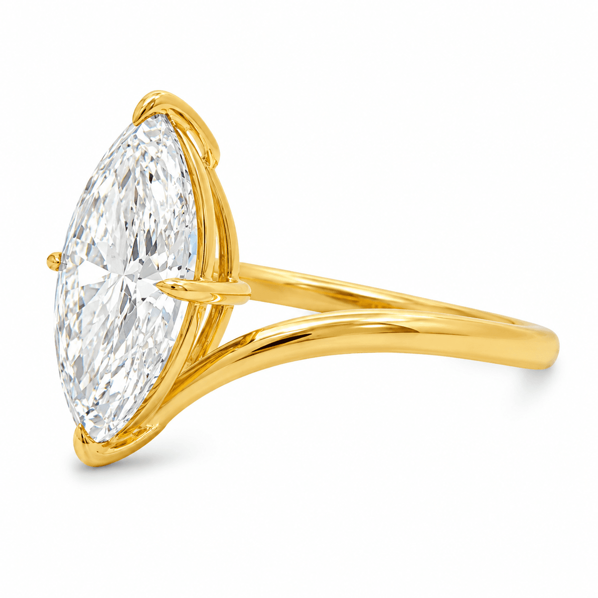 3.02 CTW Contoured Marquise Lab-Grown Diamond Engagement Ring