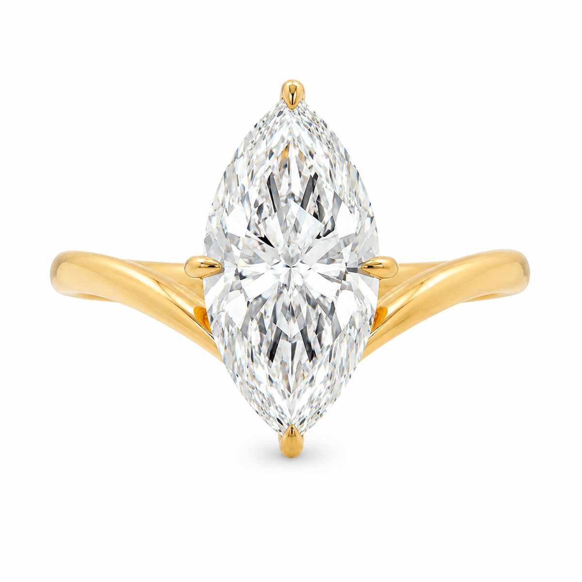 3.02 CTW Contoured Marquise Lab-Grown Diamond Engagement Ring
