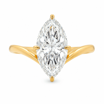 3.02 CTW Contoured Marquise Lab-Grown Diamond Engagement Ring