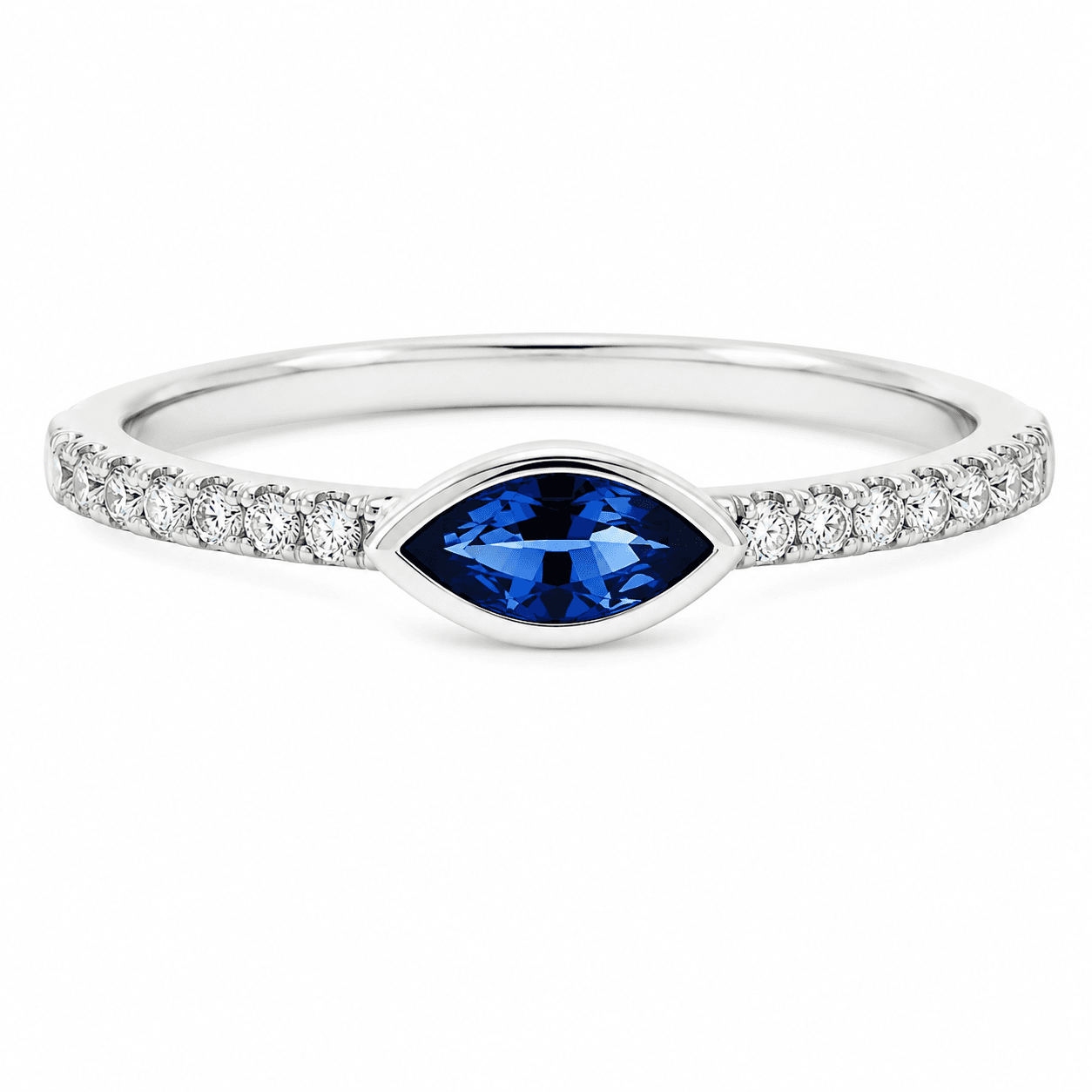 Marquise Sapphire Diamond Ring