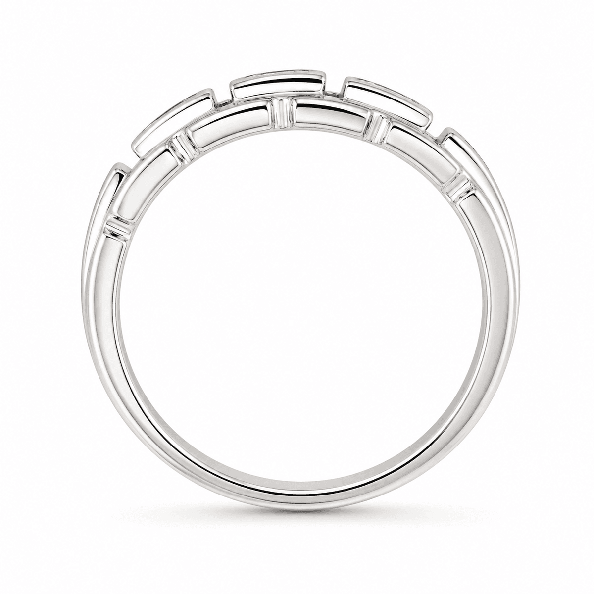 1/2 CT TW. Men's Three-Stone Diamond Band