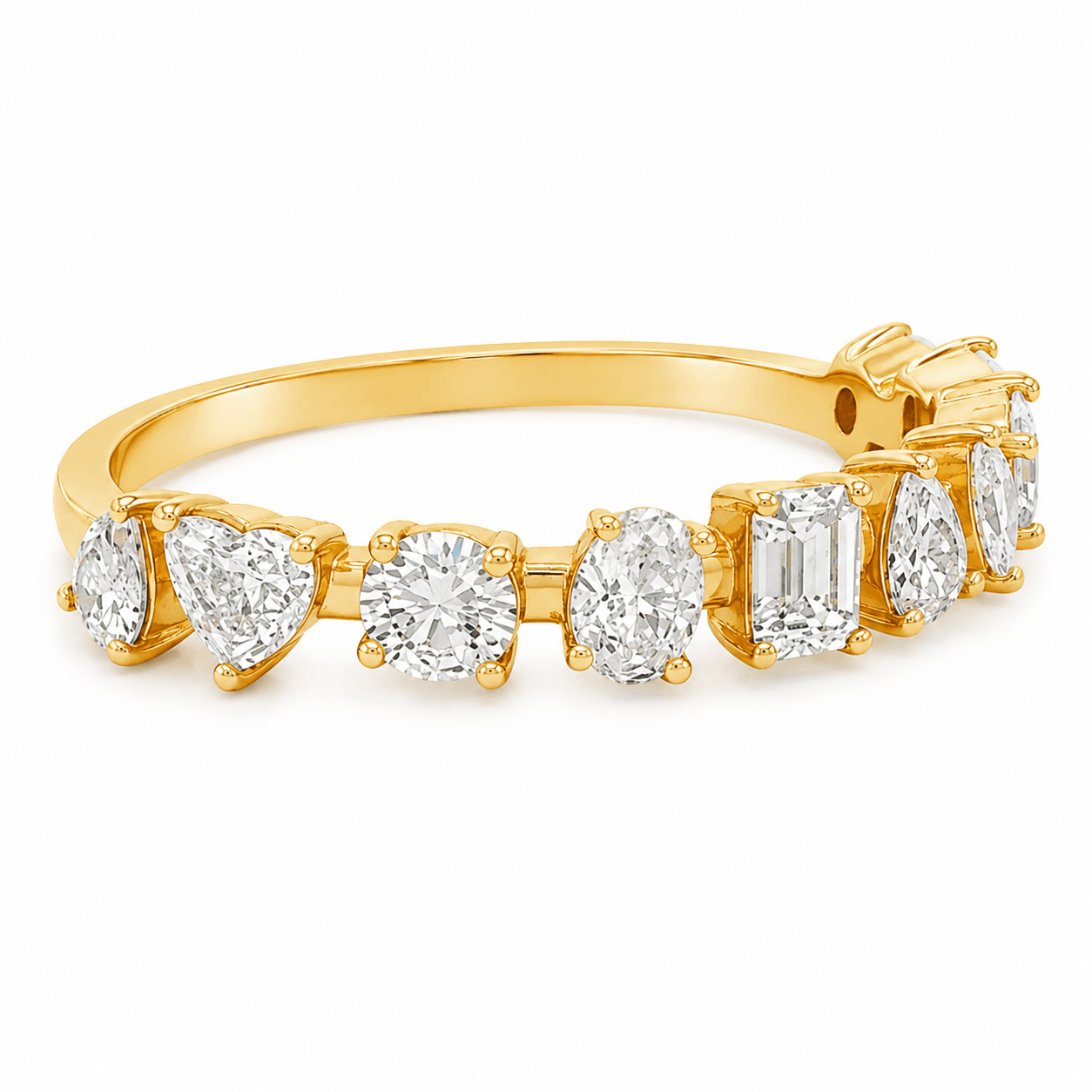 Multi-Shaped Lab-Grown Diamond Wedding Band