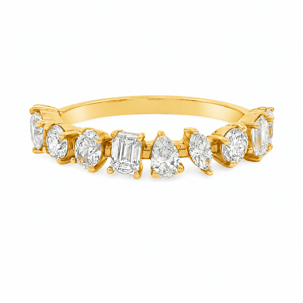 Multi-Shaped Lab-Grown Diamond Wedding Band