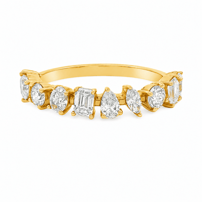 Multi-Shaped Lab-Grown Diamond Wedding Band