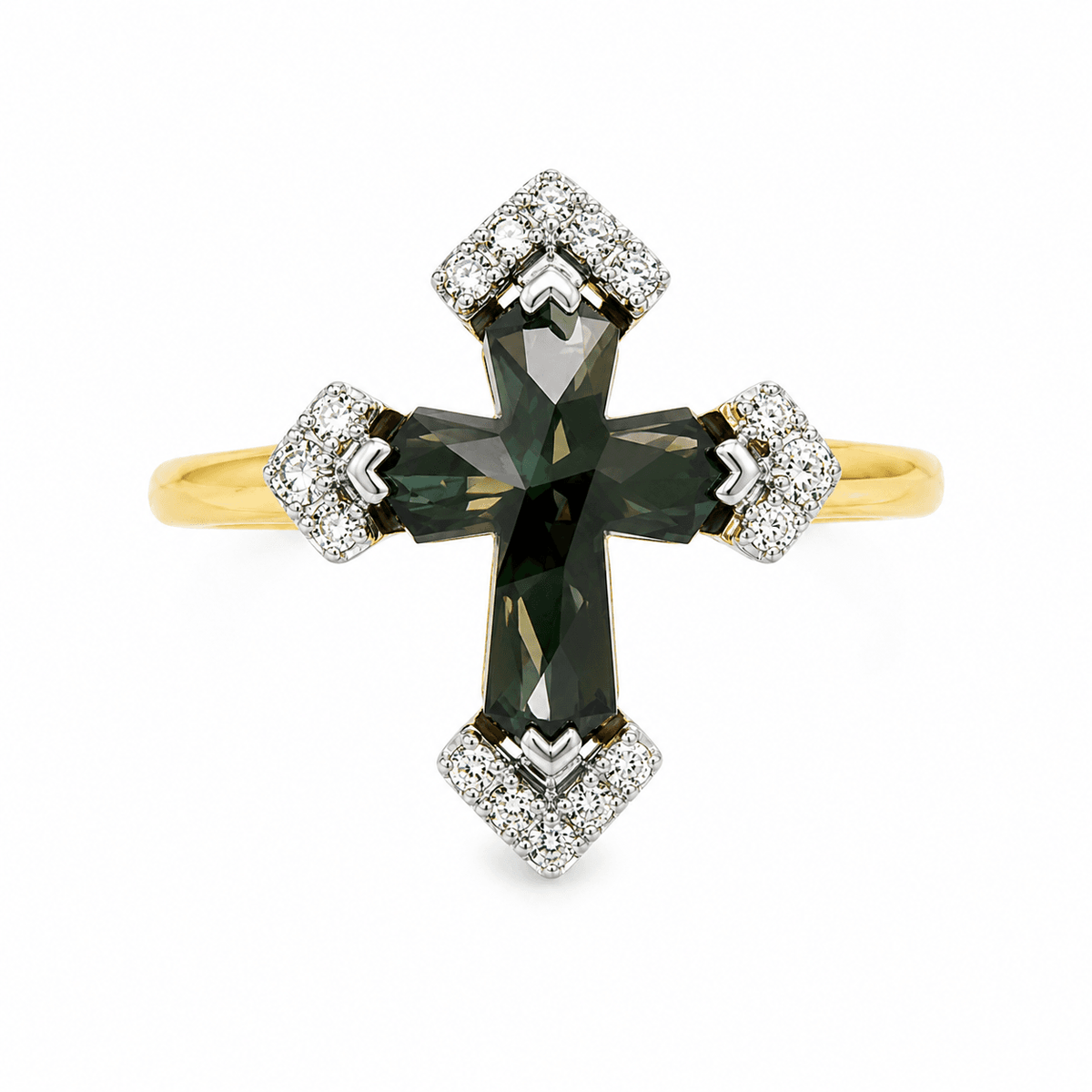 Diamond Cross Fashion Ring