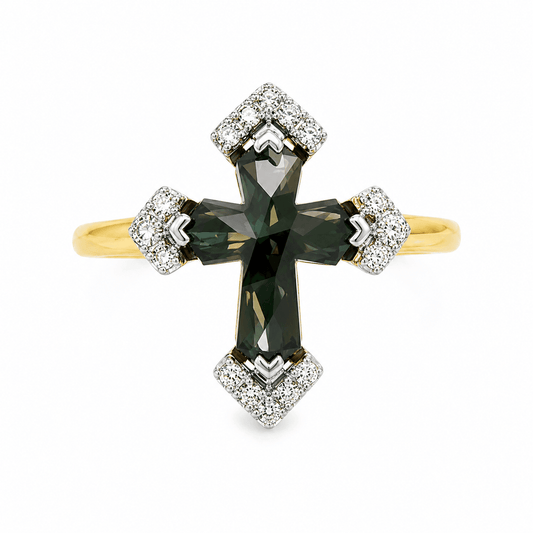 Diamond Cross Fashion Ring