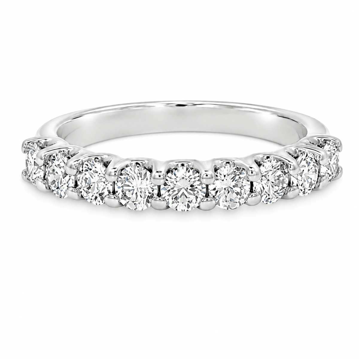 3/4 CT TW. Nine-Stone Diamond Wedding Band