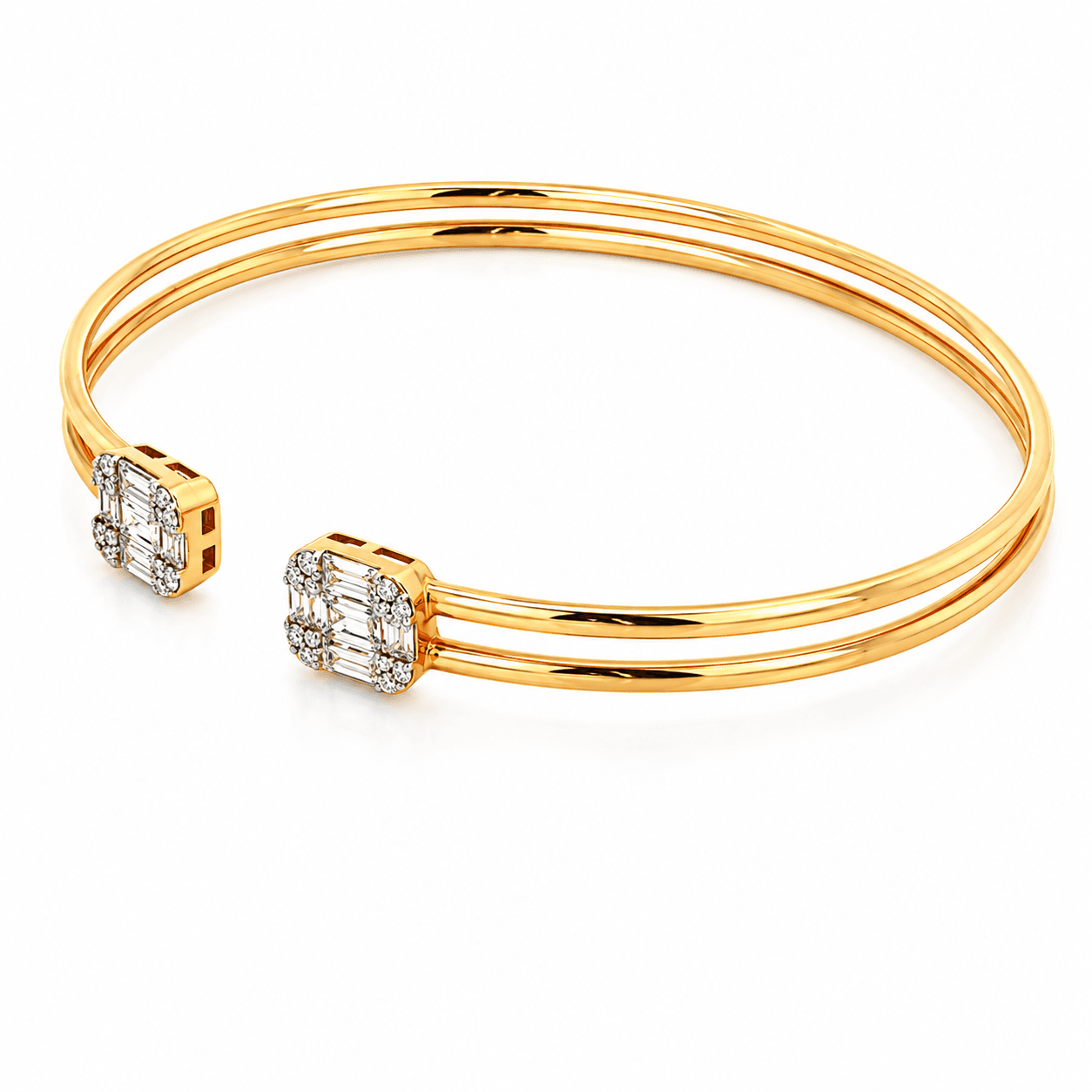 Open Diamond Bangle