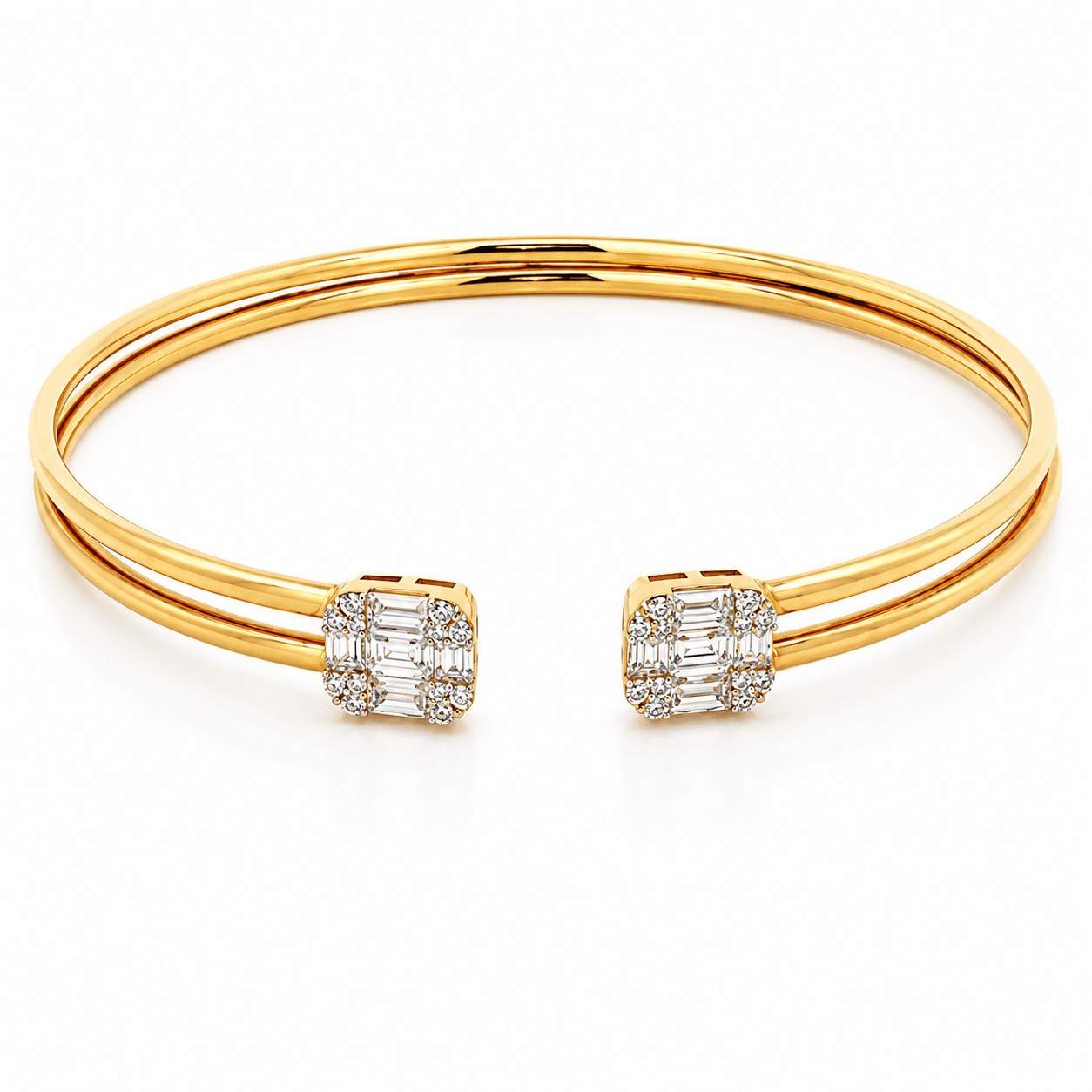 Open Diamond Bangle