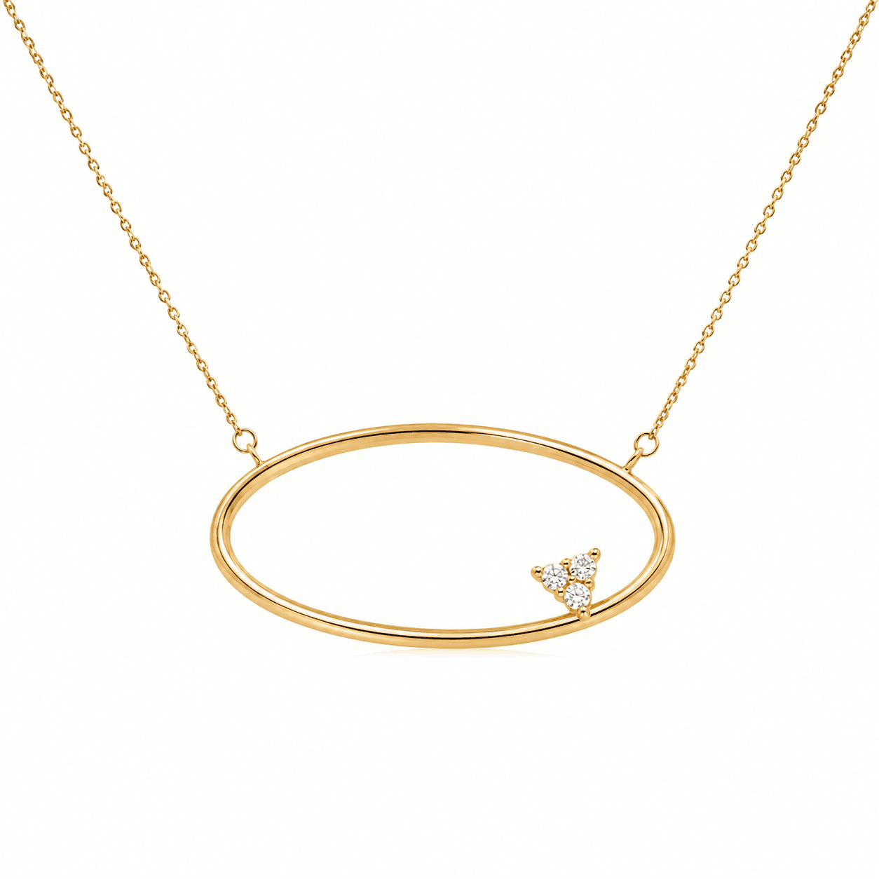 Oval Diamond Necklace