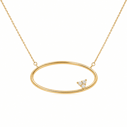 Oval Diamond Necklace