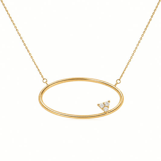 Oval Diamond Necklace