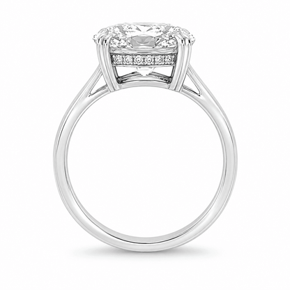 3.12 CTW Oval Lab-Grown Diamond Hidden Halo Engagement Ring