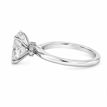 Oval Lab-Grown Diamond Semi-Mount Engagement Ring