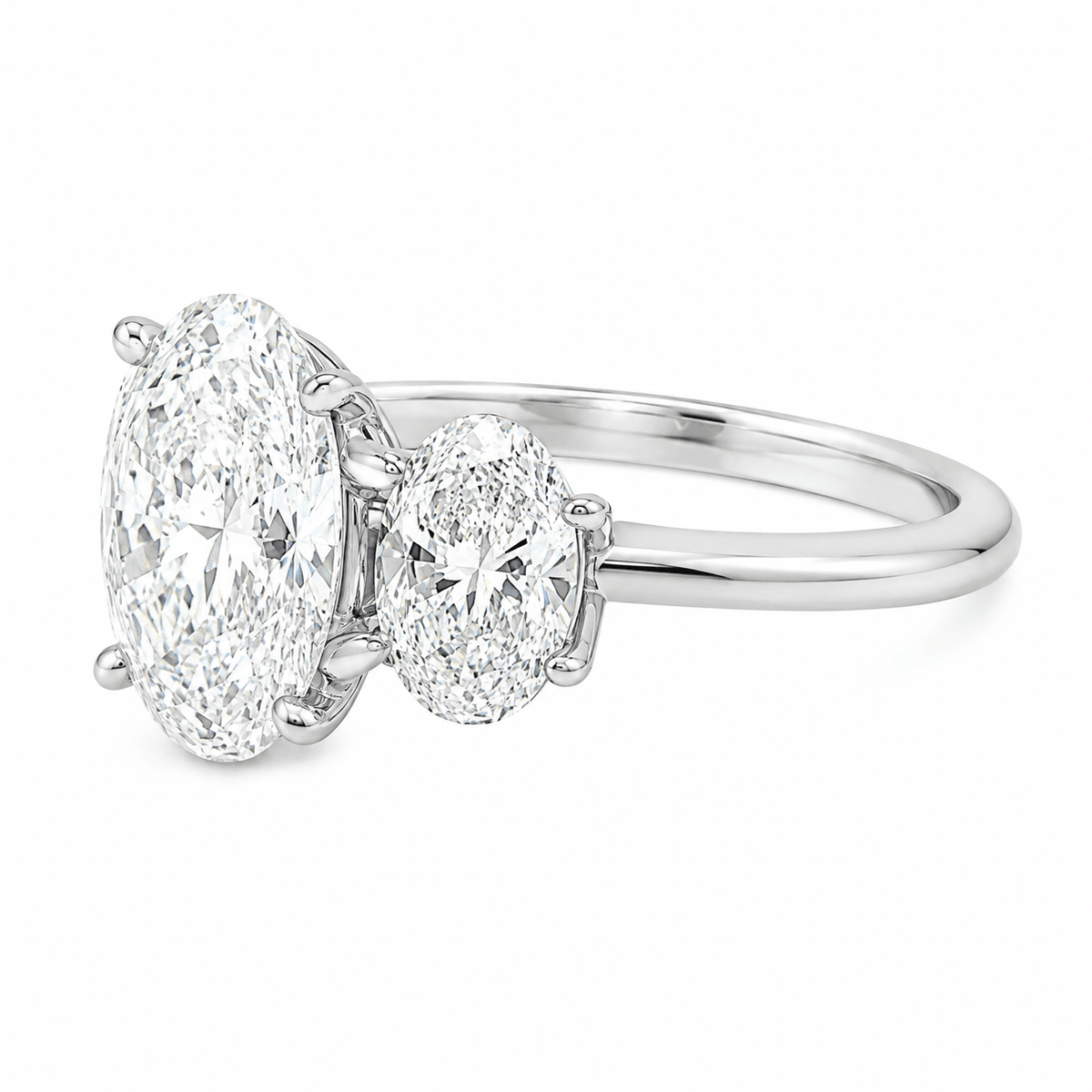 5 CTW Oval Three-Stone Lab-Grown Diamond Engagement Ring