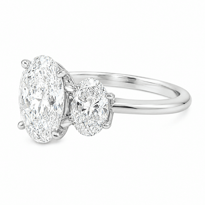 5 CTW Oval Three-Stone Lab-Grown Diamond Engagement Ring