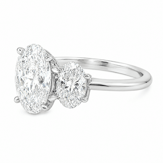 5 CTW Oval Three-Stone Lab-Grown Diamond Engagement Ring