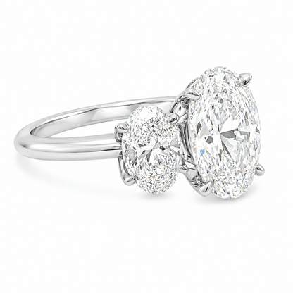 5 CTW Oval Three-Stone Lab-Grown Diamond Engagement Ring