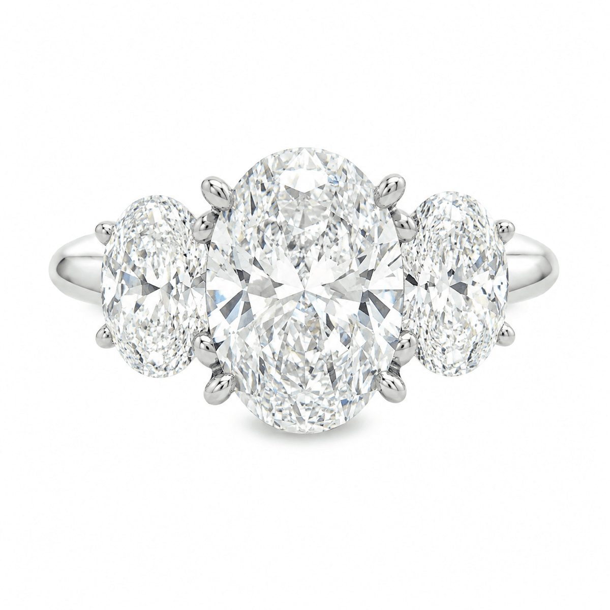 5 CTW Oval Three-Stone Lab-Grown Diamond Engagement Ring