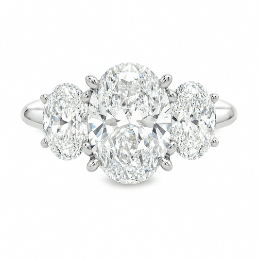 5 CTW Oval Three-Stone Lab-Grown Diamond Engagement Ring