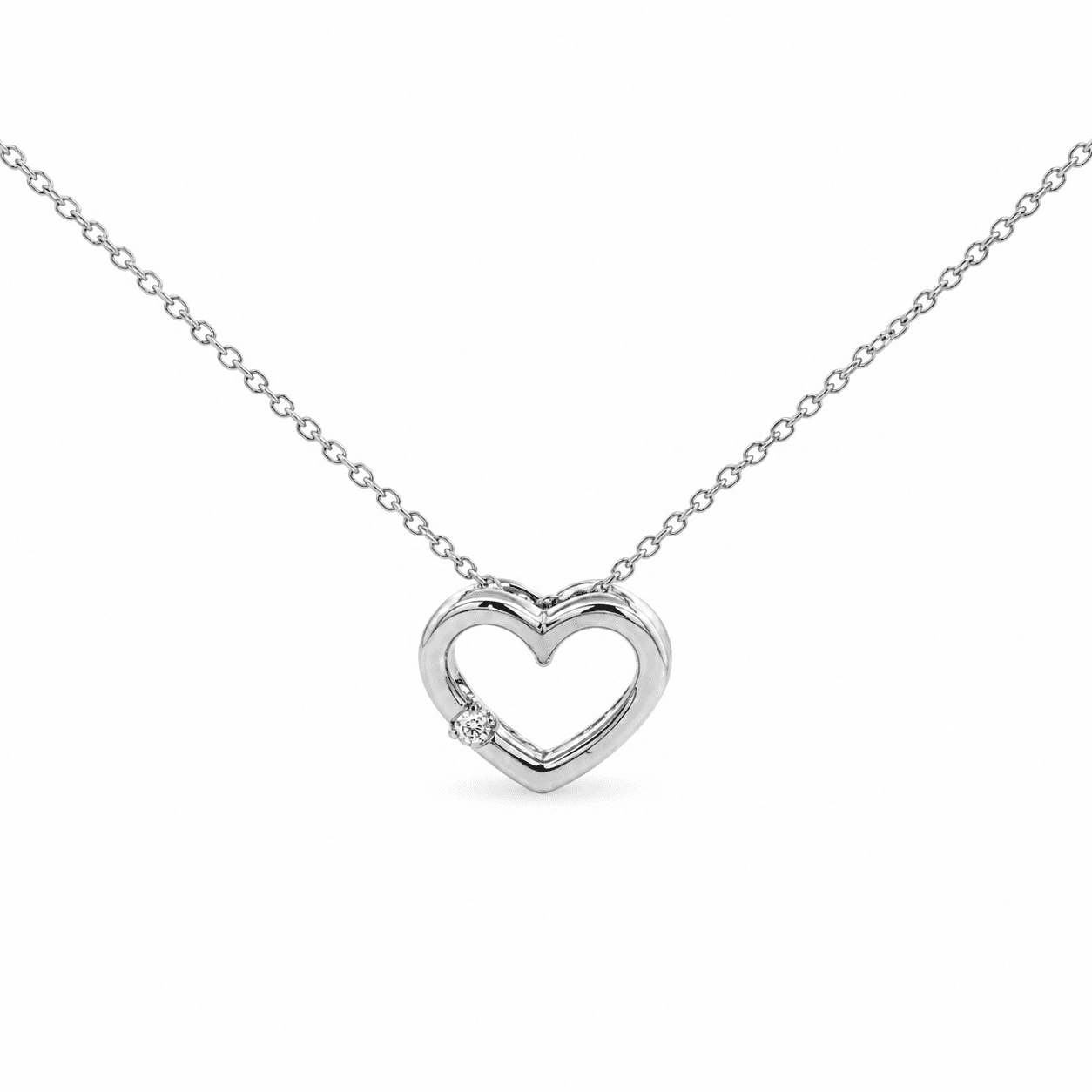 Petite Diamond Heart Necklace