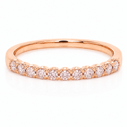 0.35 CT TW Pink Diamond Classic Wedding Band