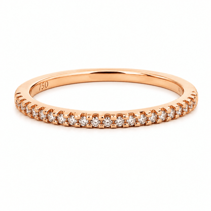 Rose Gold Diamond Prong-Set Wedding Band