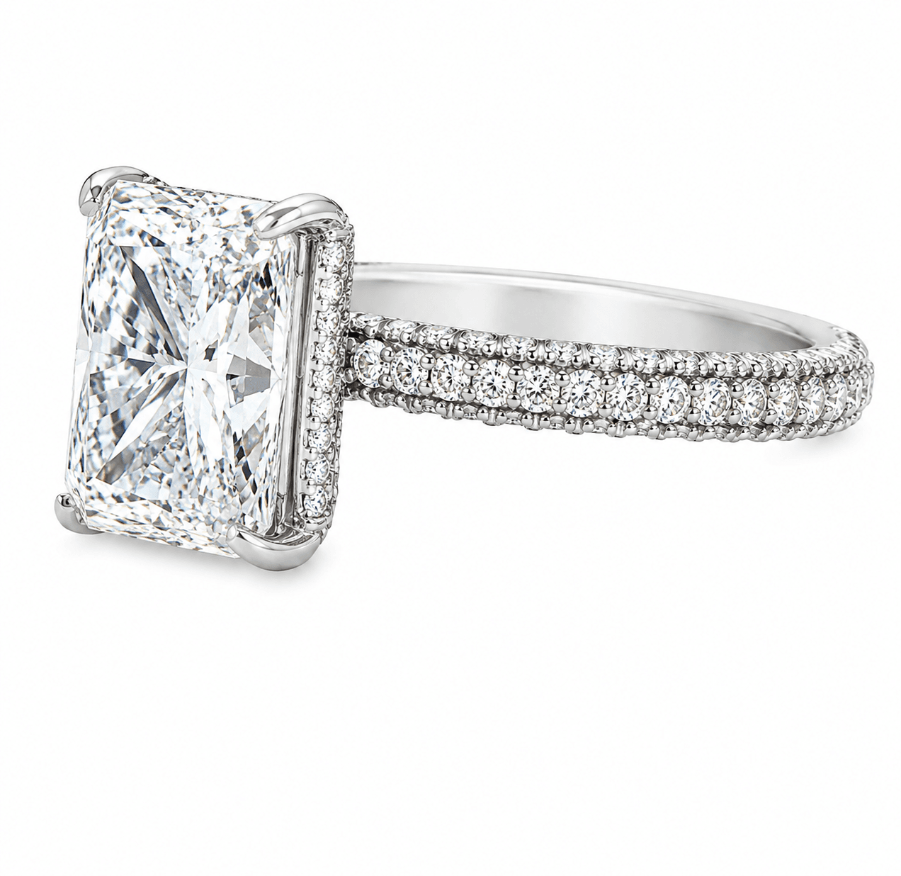 Radiant Lab-Grown Diamond Engagement Ring