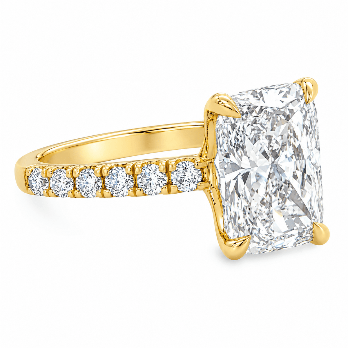 3.45 CTW Radiant Lab-Grown Diamond Engagement Ring