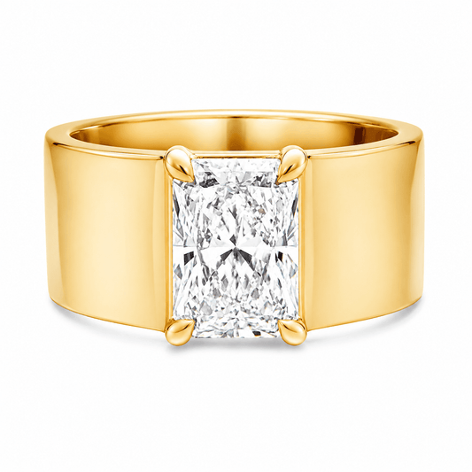 2-1/2 CT TW. Radiant Solitaire Engagement Ring
