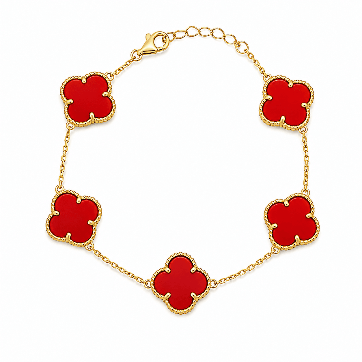 Red Clover Station Bracelet