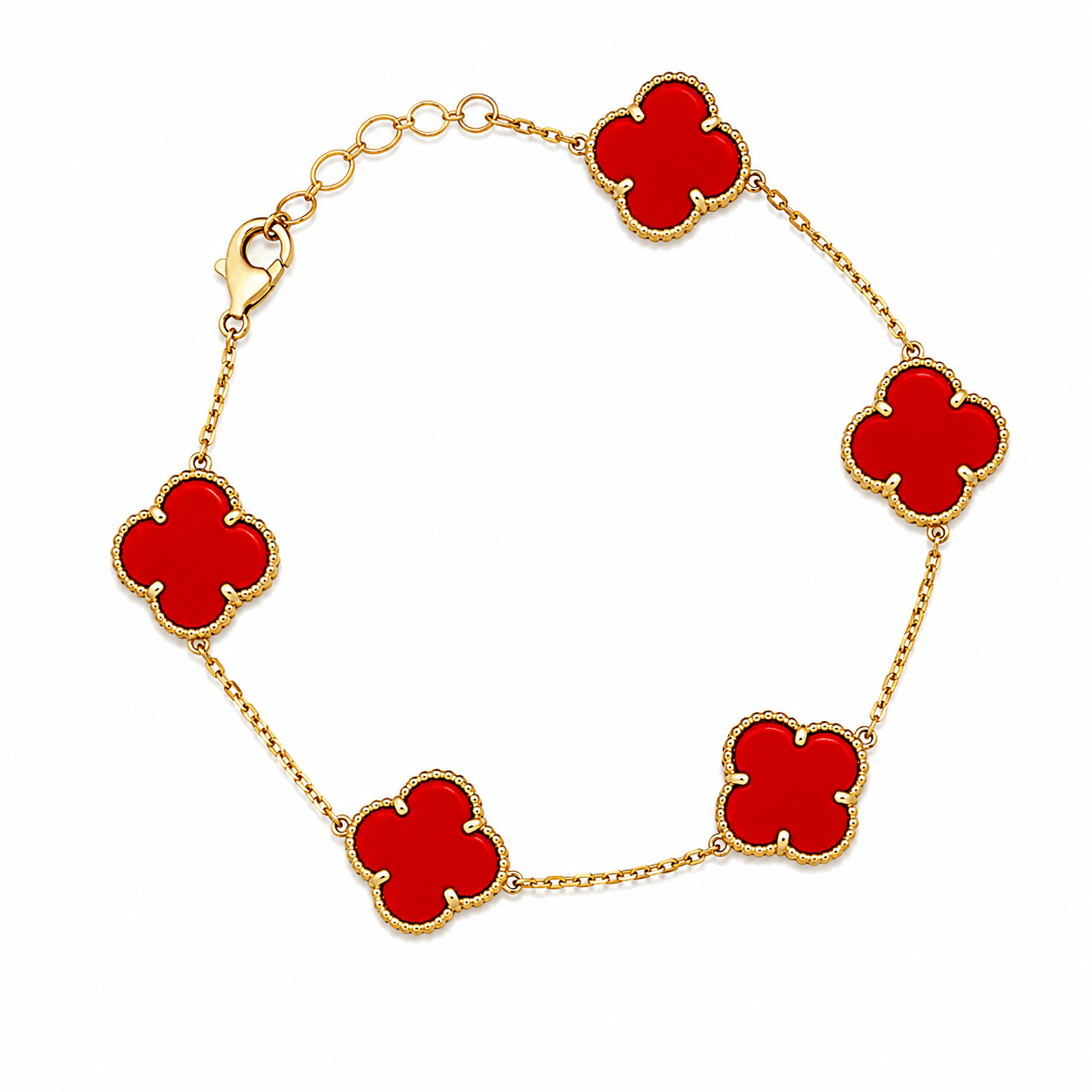 Red Clover Station Bracelet