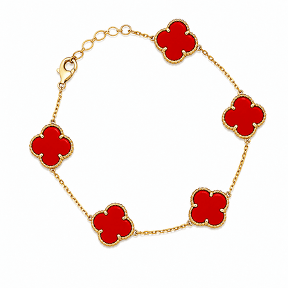 Red Clover Station Bracelet