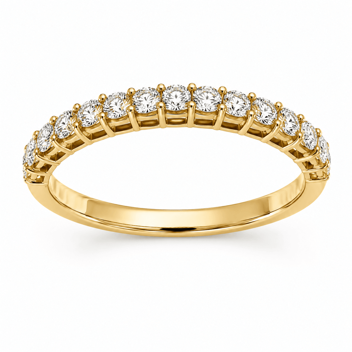 0.43 CT TW. Classic Gold Flexible Diamond Wedding Band