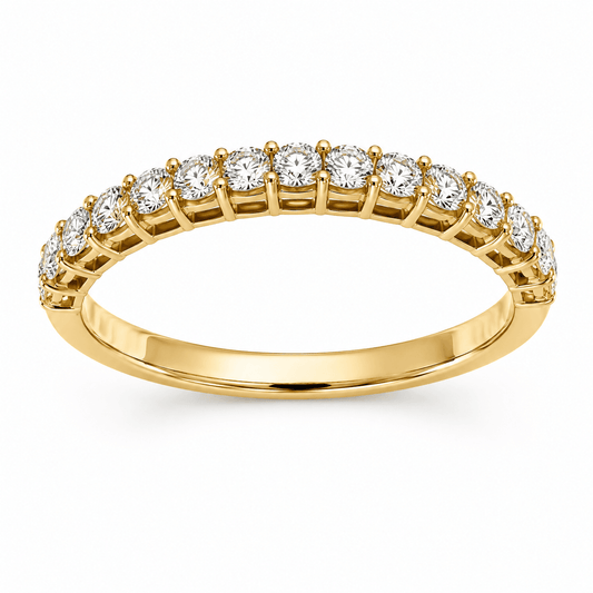 0.43 CT TW. Classic Gold Flexible Diamond Wedding Band