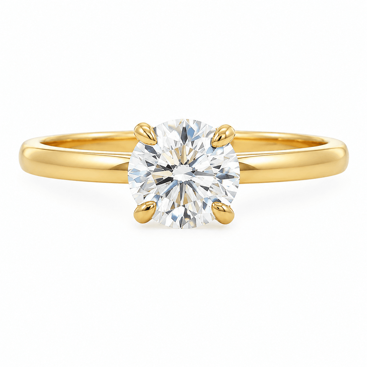1.06 CT Round Lab-Grown Diamond Solitaire Engagement Ring