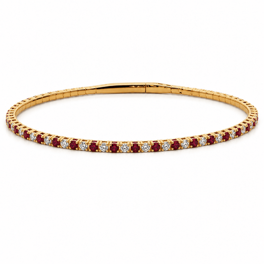Ruby and Diamond Bangle