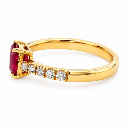 Ruby and Diamond Fashion Ring