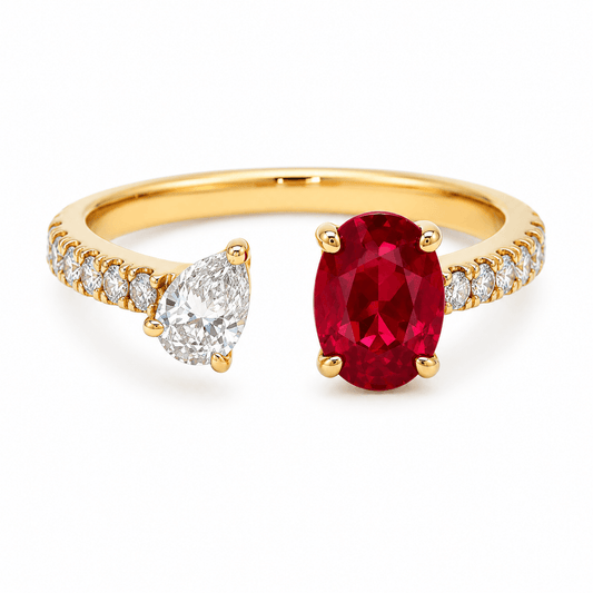 Ruby and Diamond Fashion Ring