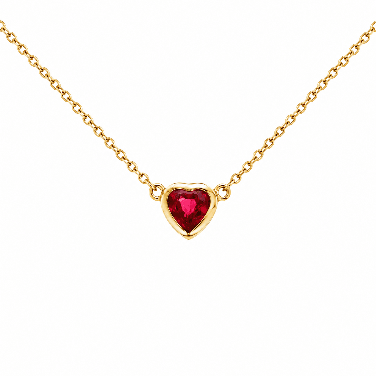 Ruby Heart Necklace