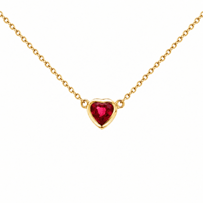 Ruby Heart Necklace