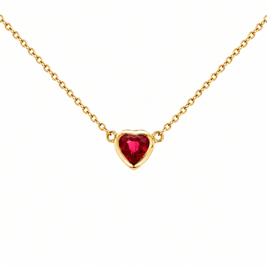 Ruby Heart Necklace