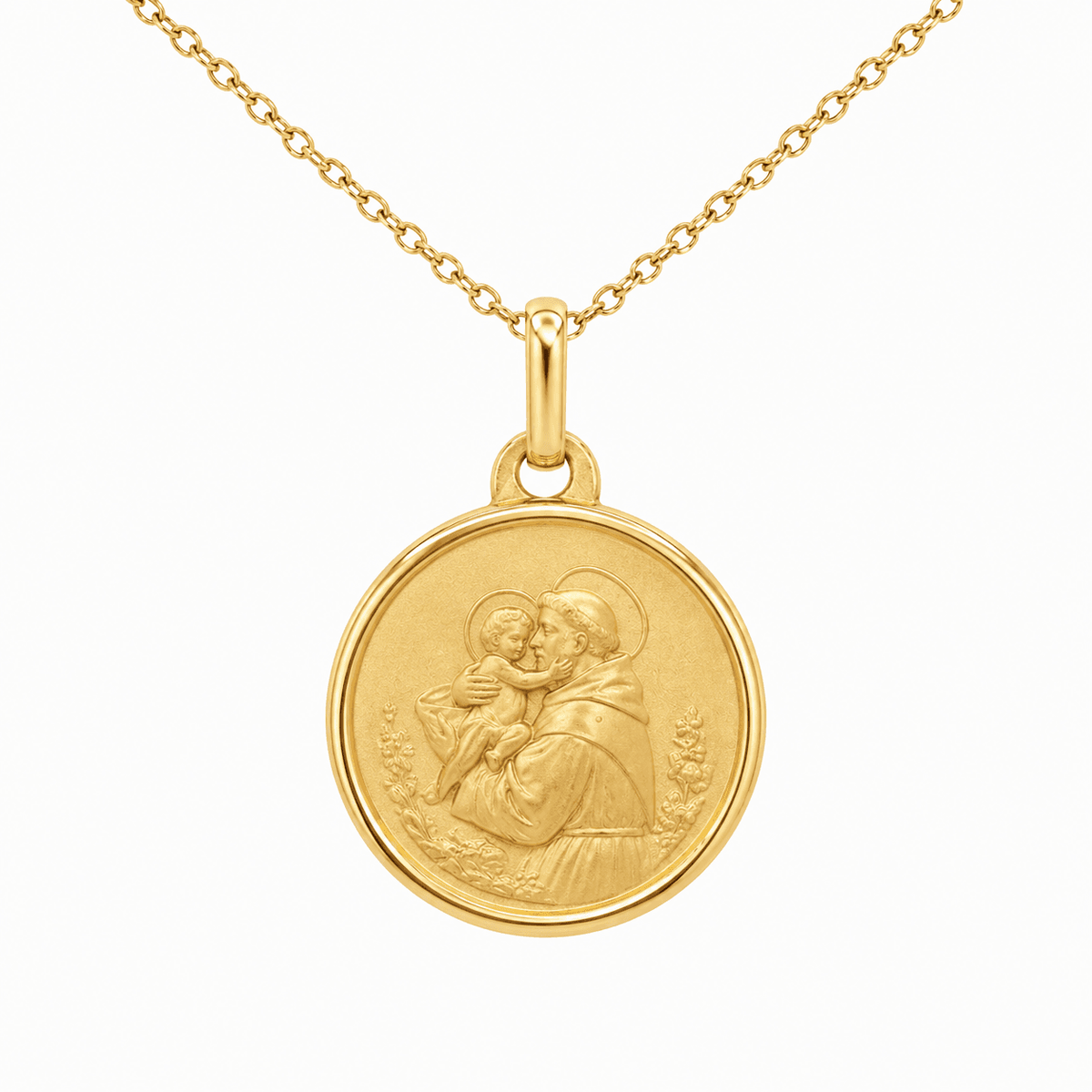 18K Saint Anthony Medal Pendant