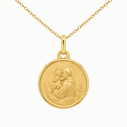 18K Saint Anthony Medal Pendant