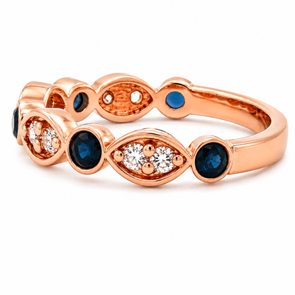 Sapphire and Diamond Accent Ring
