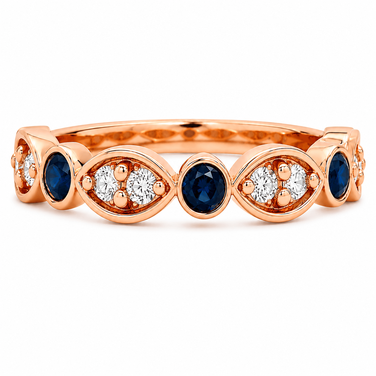 Sapphire and Diamond Accent Ring