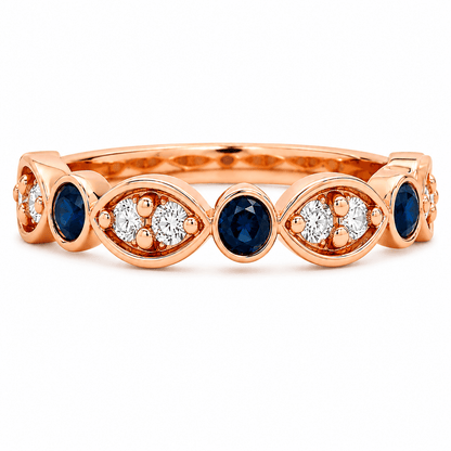 Sapphire and Diamond Accent Ring
